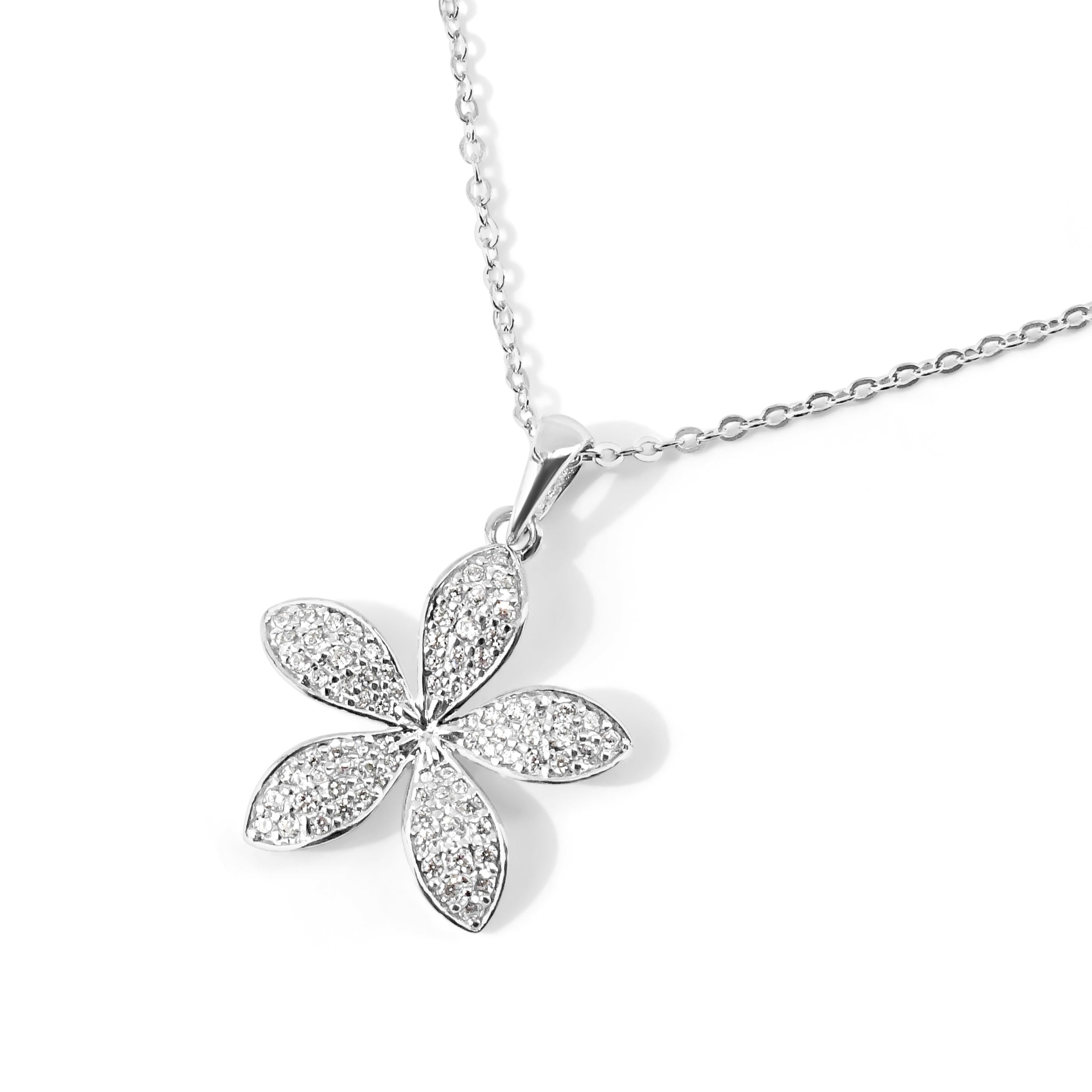 Frangipani Pendant in Sterling Silver