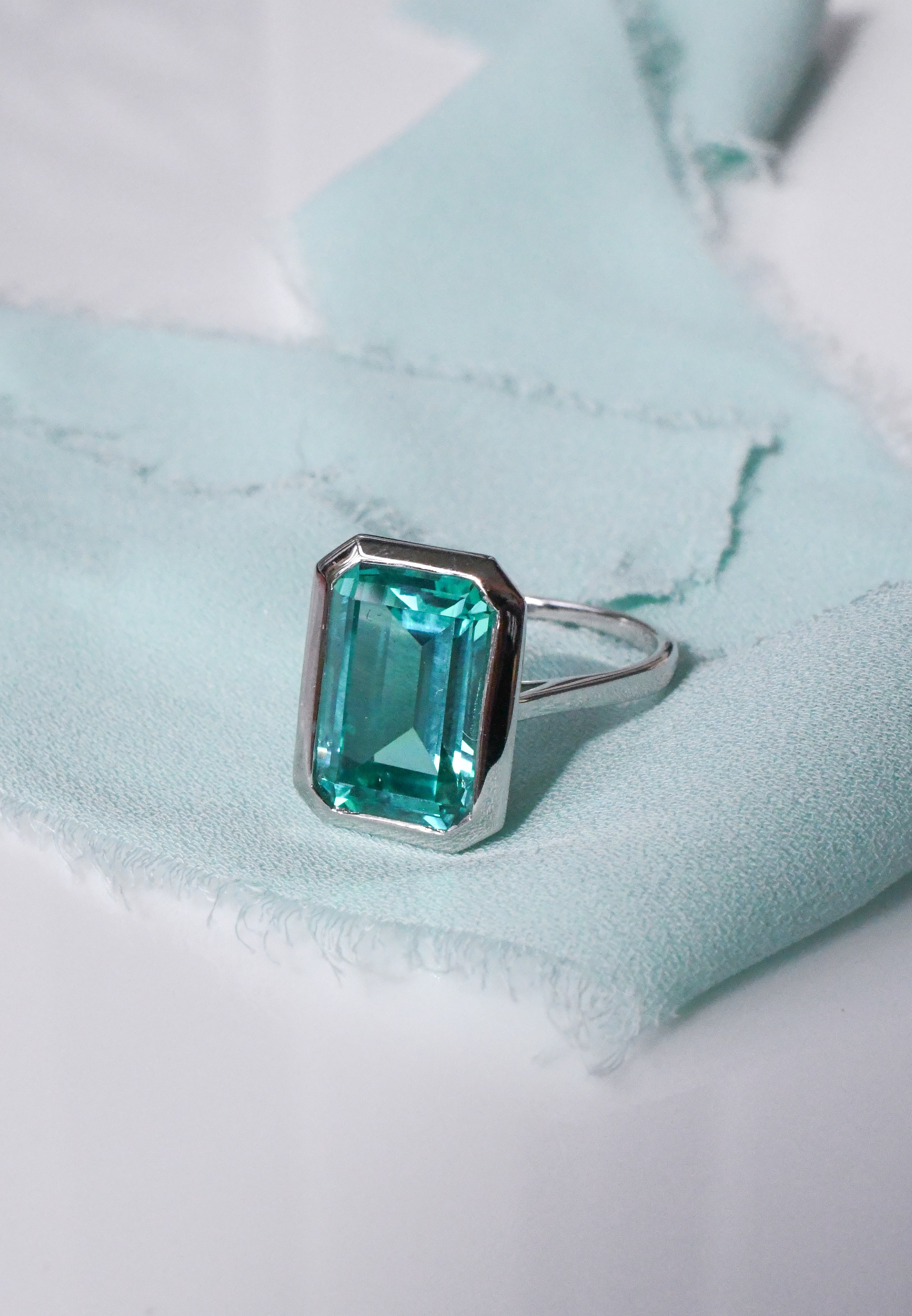 Mint Sapphire Martene Ring in Sterling Silver