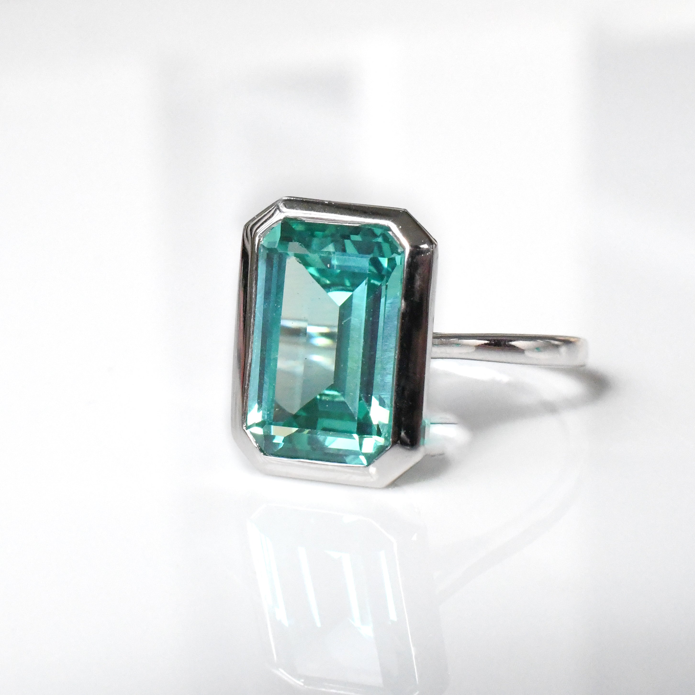 Mint Sapphire Martene Ring in Sterling Silver