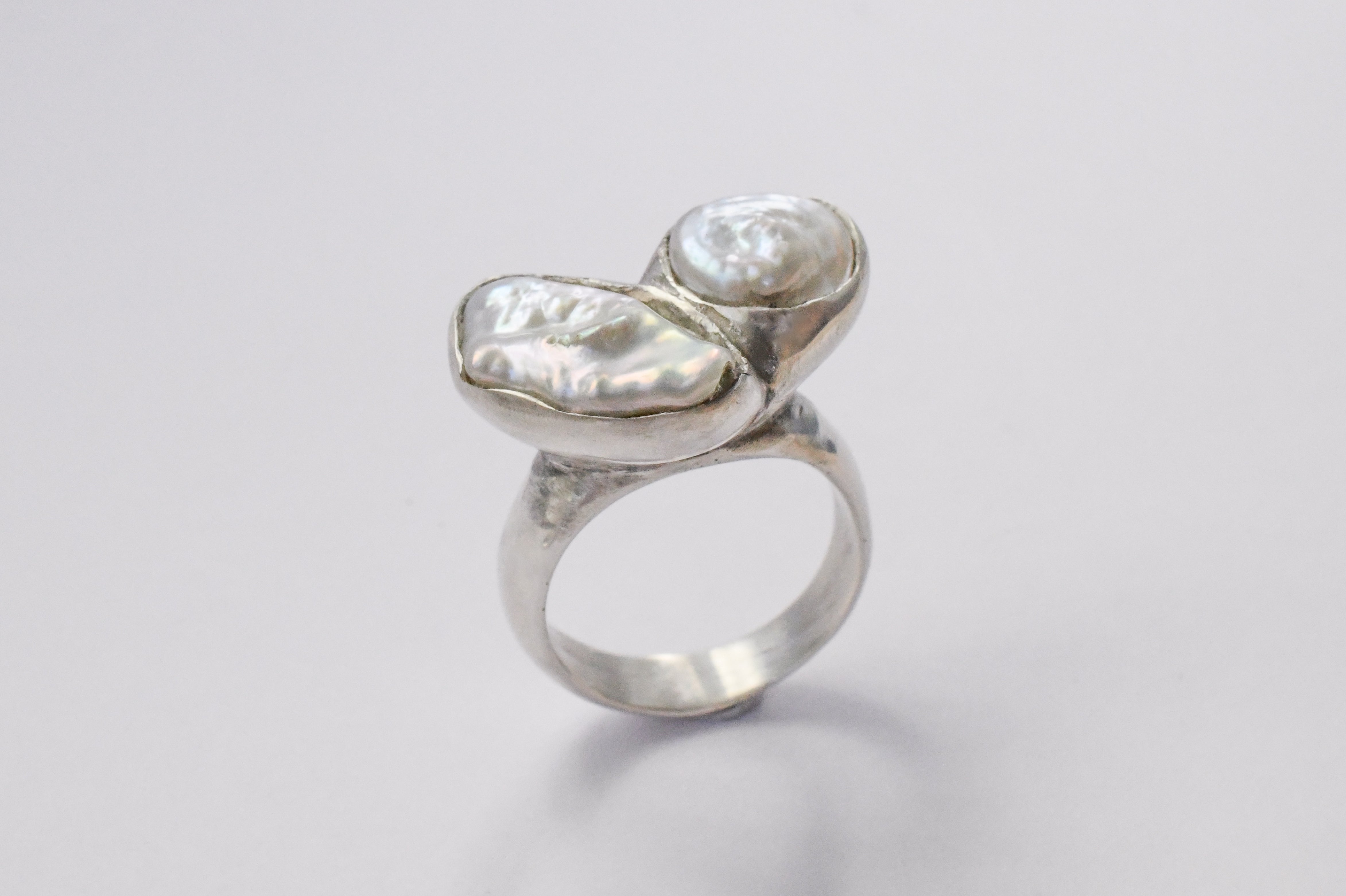 Double Keshi Antiquity Ring