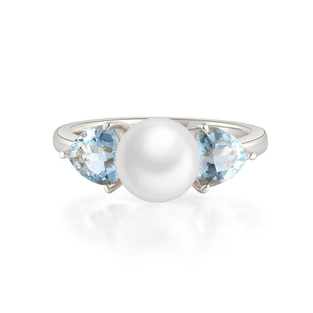 Pearl Topaz Ring - Sterling Silver