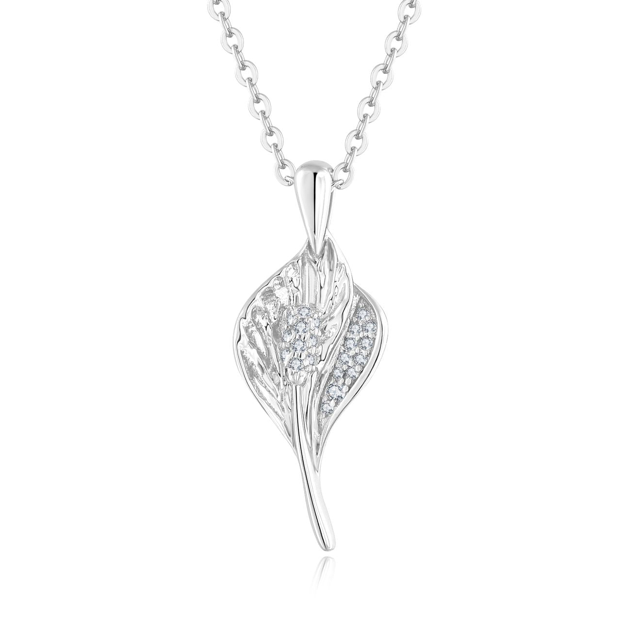 Peace Lily Pendant - Sterling Silver