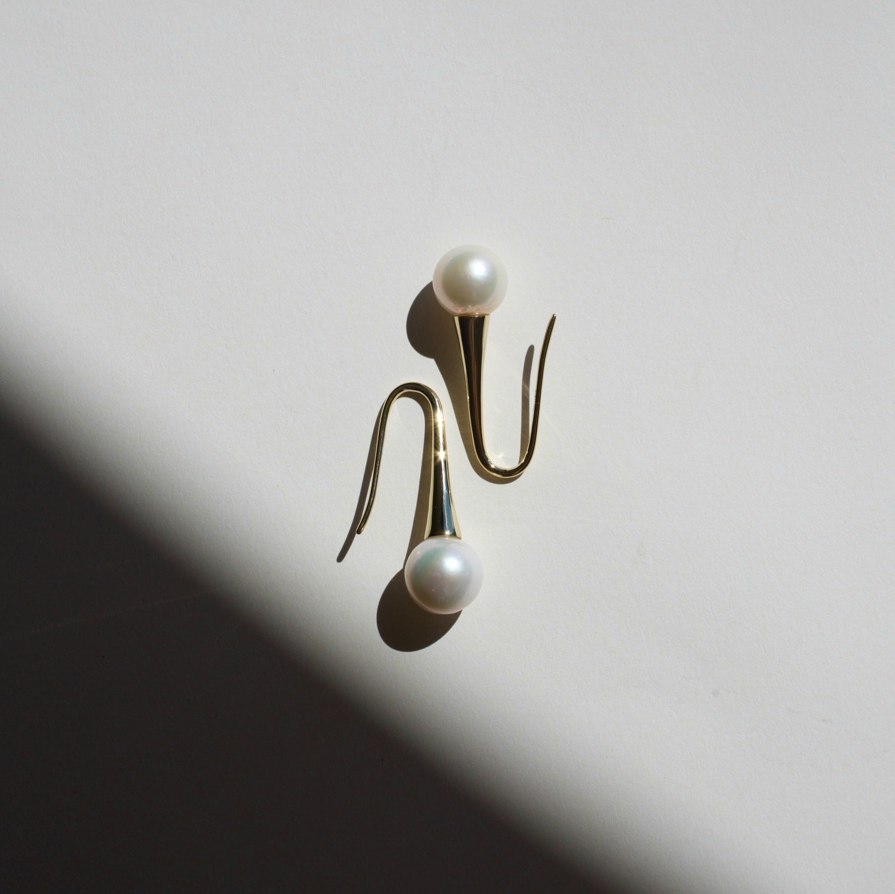 Edison Pearl Flute Earrings in Sterling Silver