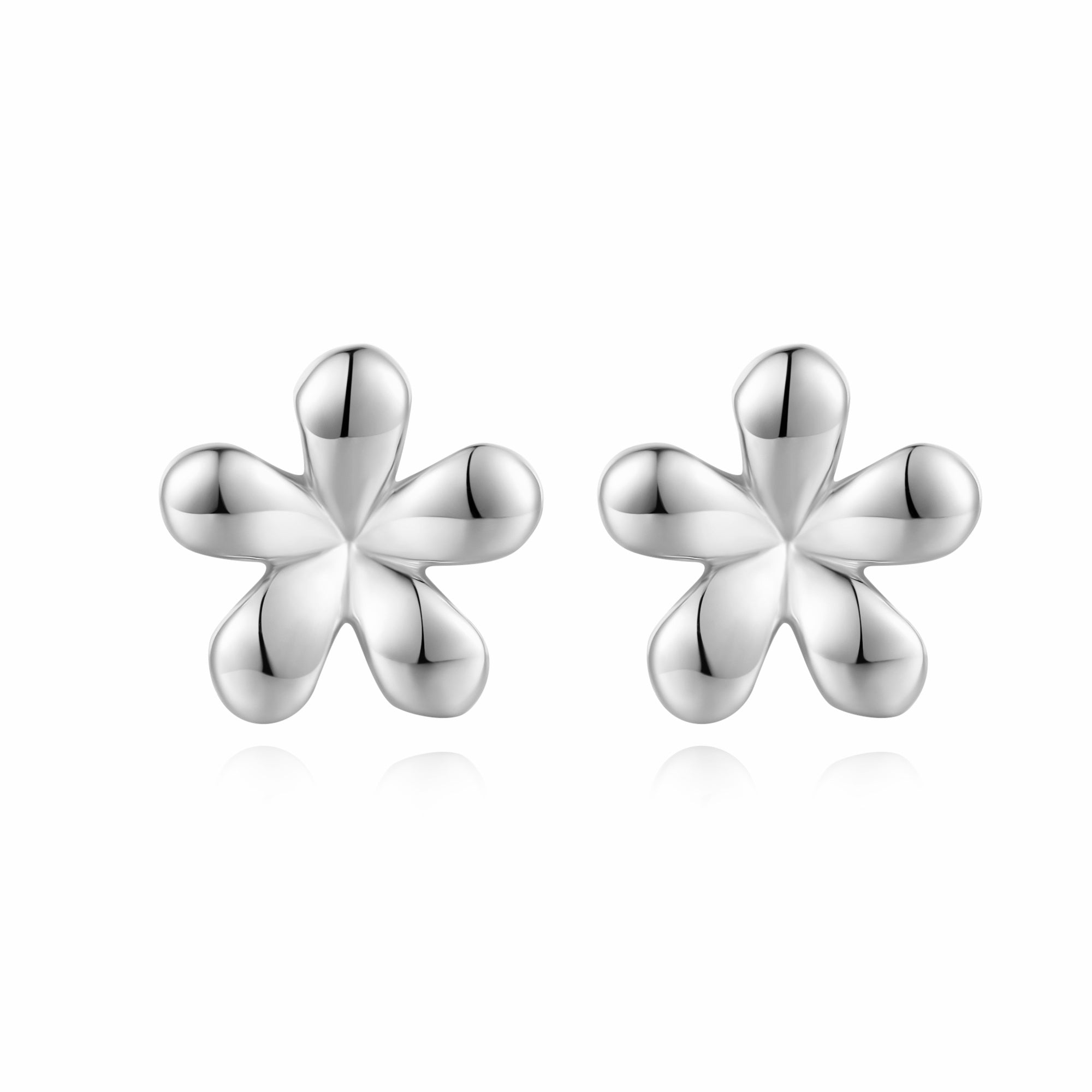 Tiny Blossom Stud Earrings in Sterling Silver